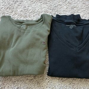 Tommy Hilfiger Olive and Black Tees